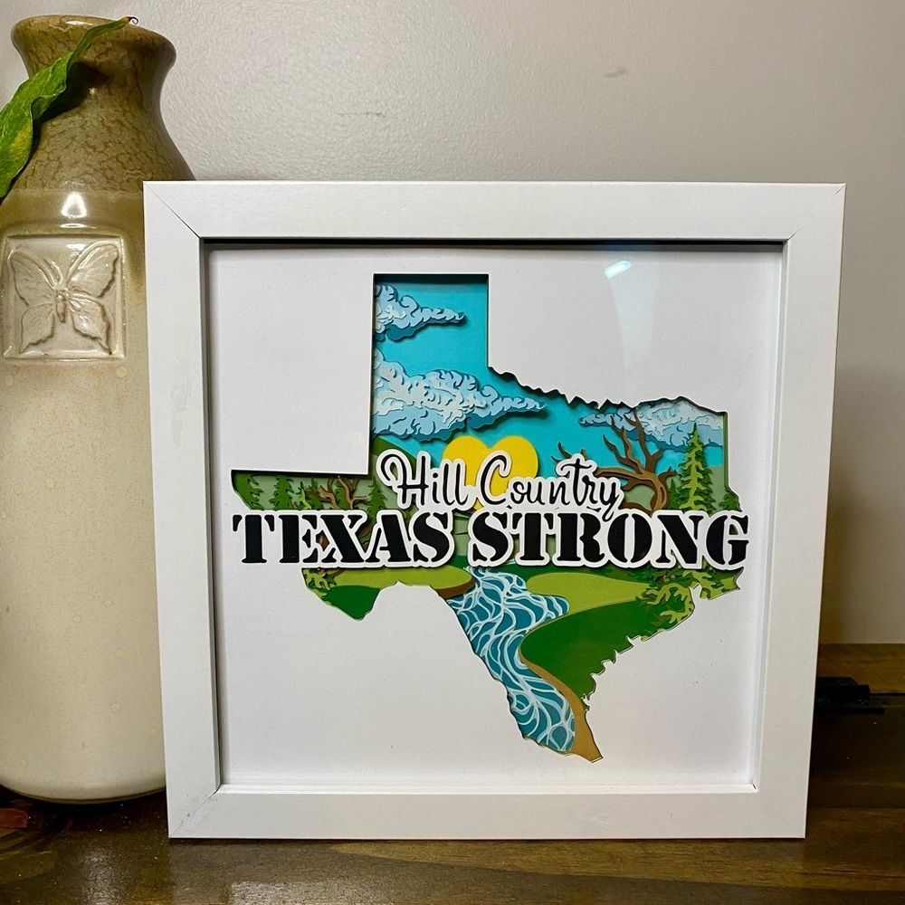 3D Texas Strong Shadowbox
